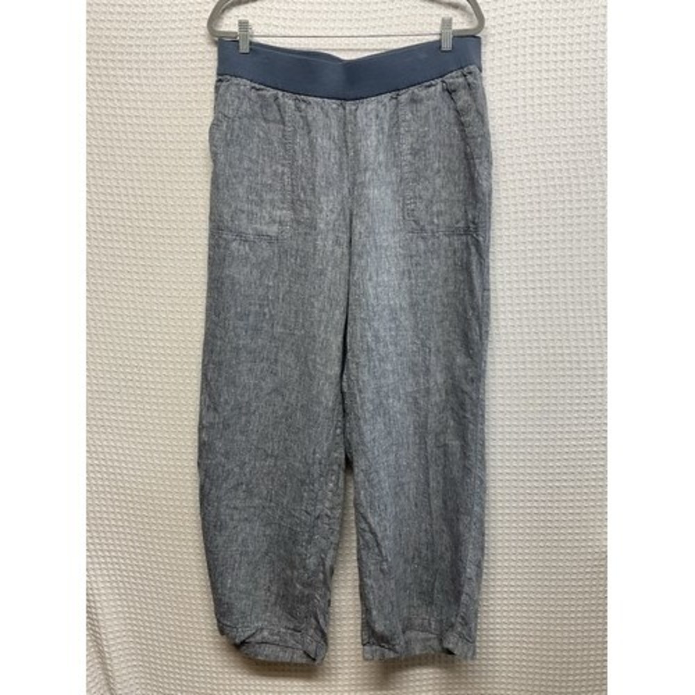 NWOT Lands' End Blue Elastic Waist Pull-On Wide Leg Pants Women 16 Bangladesh